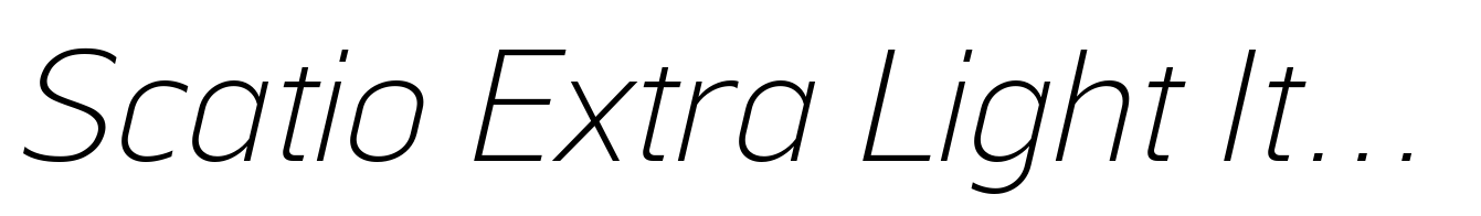 Scatio Extra Light Italic